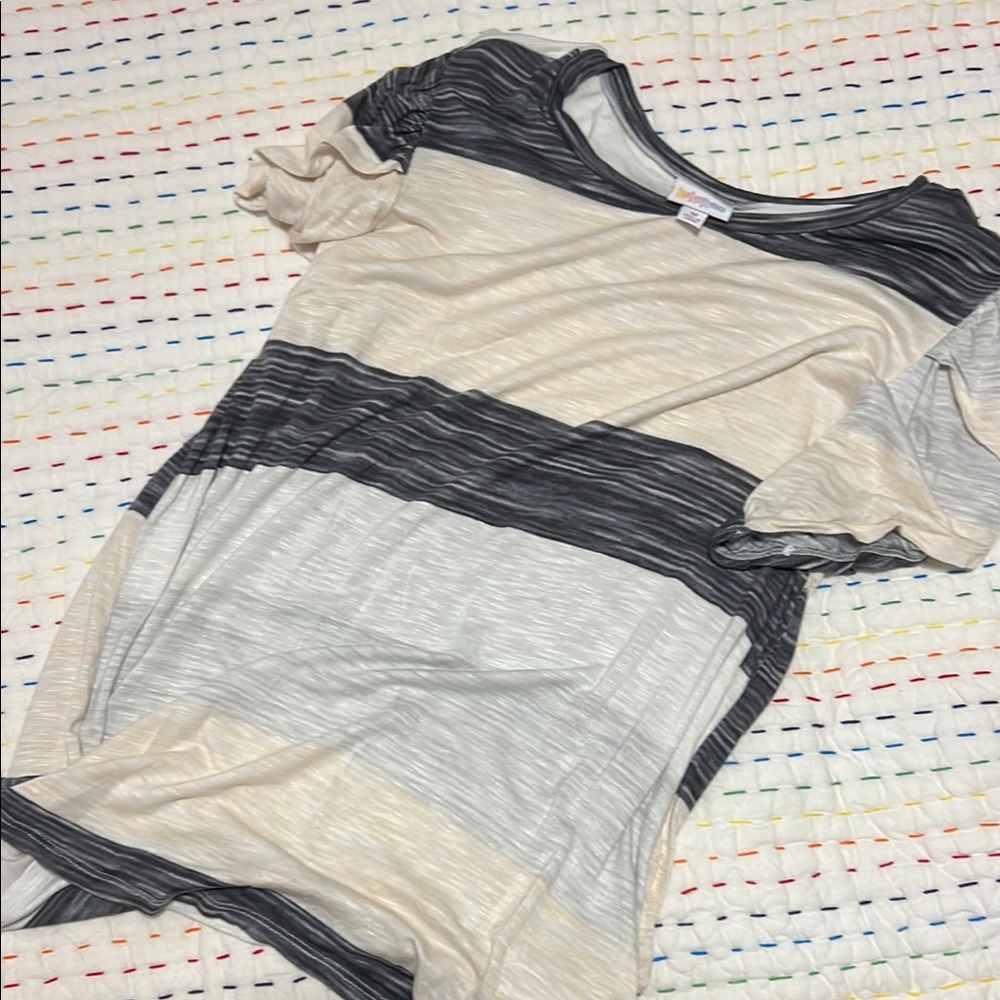 Striped Women's Top in Black and Cream